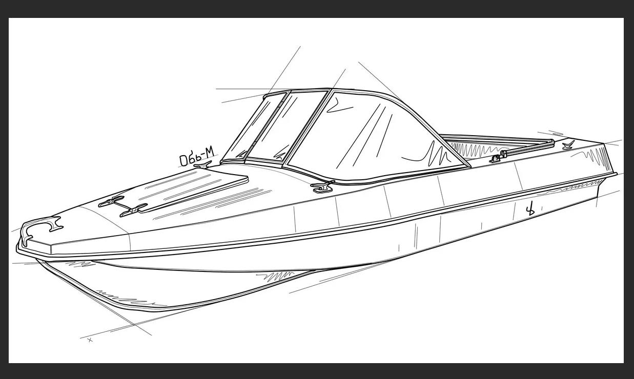 Моторная Лодка ОБЬ-М