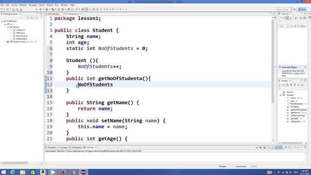 Java Tutorial For Beginners 22 'static' keyword Example in Java смотреть онлайн