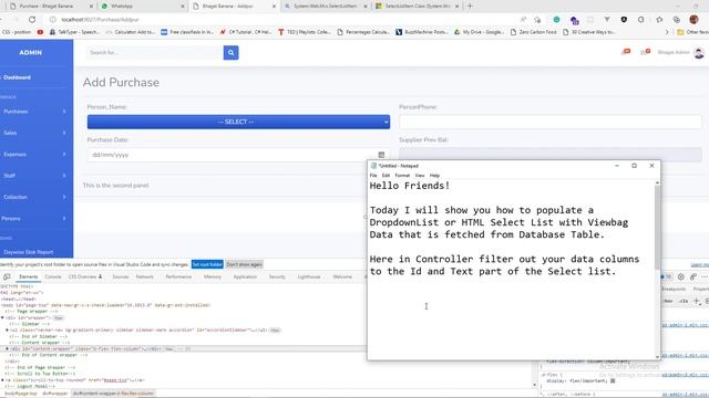 Select List with Options in MVC 5 | Without HTML Helpers | Databinding to Select List using Viewbag смотреть онлайн