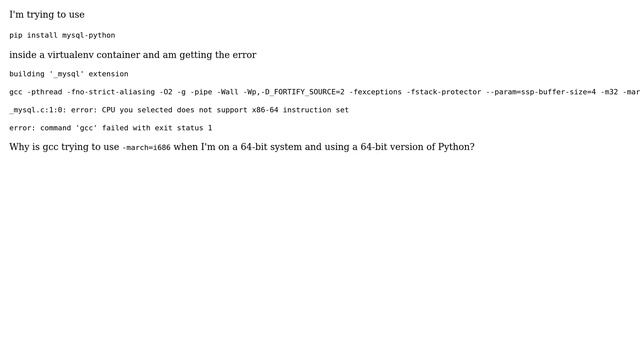 Pip install - CPU you selected does not support x86-64 instruction set смотреть онлайн