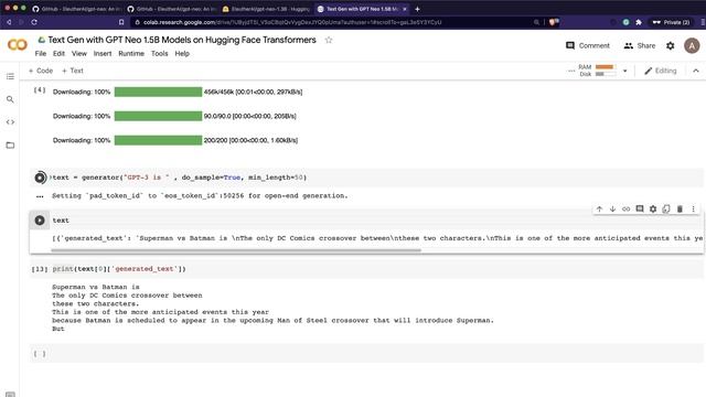AI Text Generation with GPT-3 OpenSource Alternative GPT-Neo Model using Hugging Face Hub смотреть онлайн