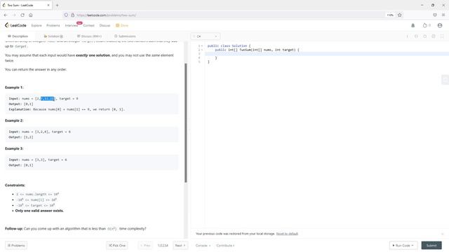 LeetCode problem "Two Sum" using C# - Easy challenge смотреть онлайн