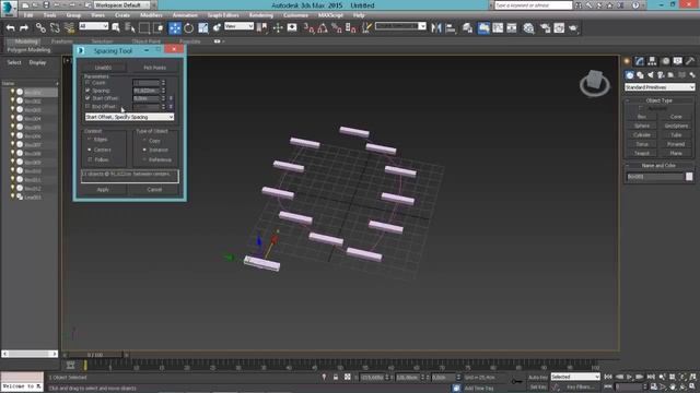 3ds Max для начинающих урок 20 Копирование по пути смотреть онлайн