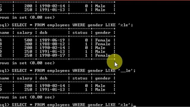 Difference between % and _ in mysql query I use of % and _ in mysql LIKE clause смотреть онлайн