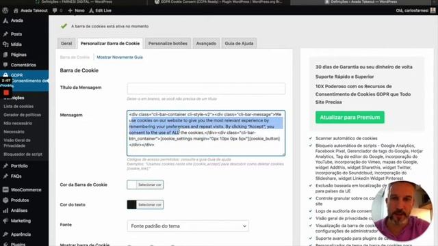 Como Colocar Aviso de Cookies no Wordpress - LGPD do Brasil e GDPR смотреть онлайн