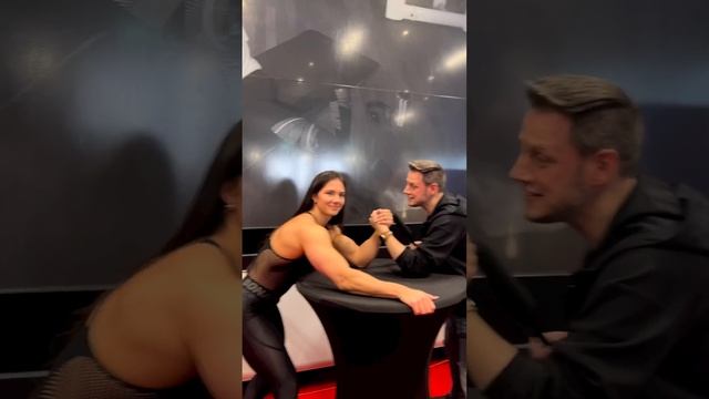 Armwrestling Between Beautiful Strong Girl And A Man! Who Is The Winner?