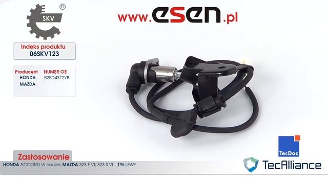 Czujnik ABS tył lewy Honda Accord VI coupe, Mazda 323S VI, Mazda 323F VI OE B25D4372YB смотреть онлайн