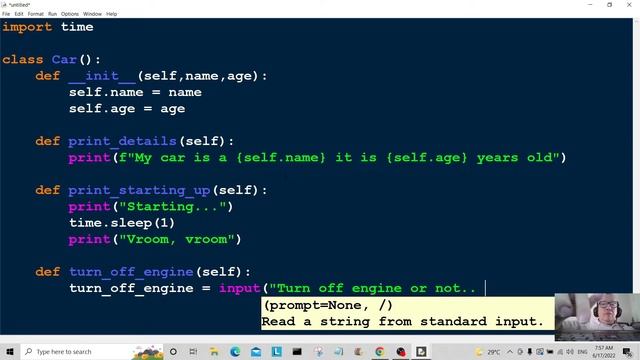 Class Functions Car Example - Python Coding Basics For Beginners 2022 смотреть онлайн