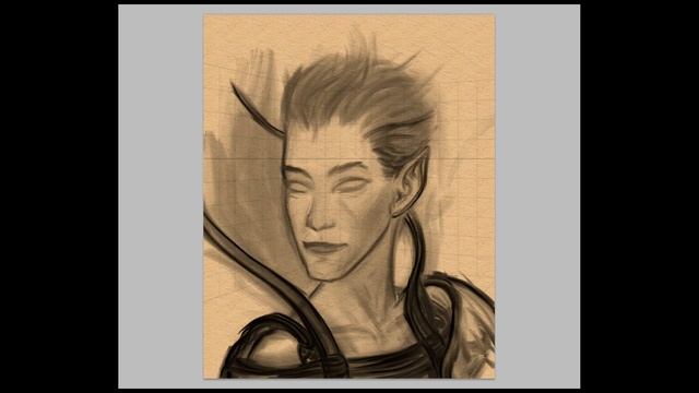 Elf Sketch in Photoshop CS5 (Mixer Brush, Bristle Brushes) смотреть онлайн