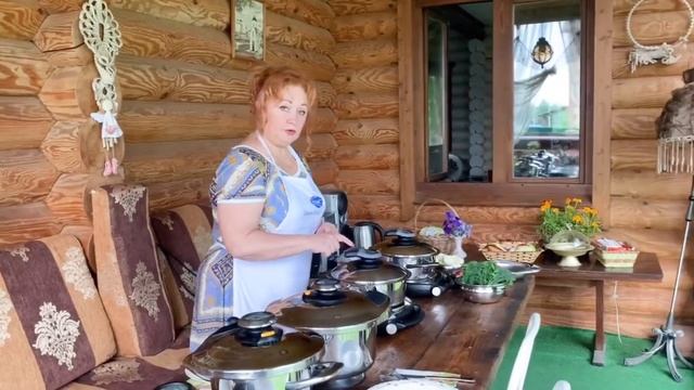 Обед из 6 блюд по методу АМС Жарка мяса Выпечка пирога Французская ватрушка смотреть онлайн