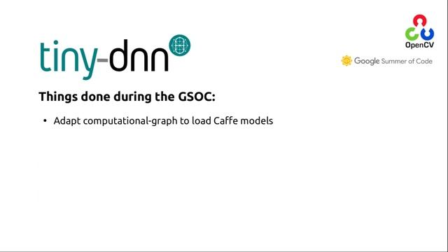 GSOC 2016 OpenCV: tiny-dnn module смотреть онлайн
