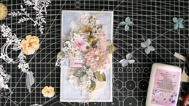 Весенняя цветочная открытка