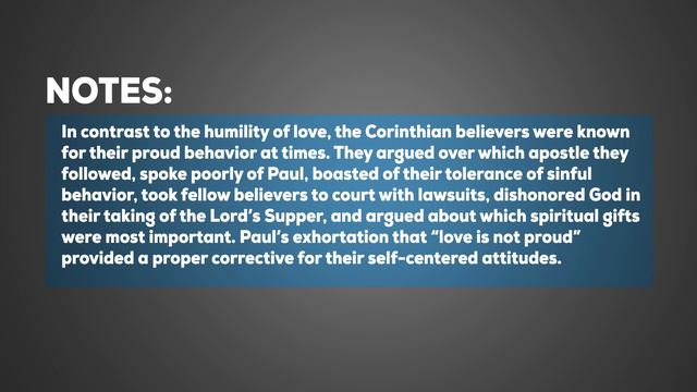 What does it mean that love is not proud (1 Corinthians 13:4)? смотреть онлайн