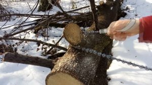 Ручная пила из цепи от бензопилы + тeст самодeлки