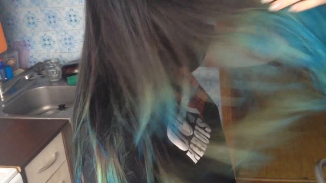 Окраска волос. Сама. Синие волосы смотреть онлайн