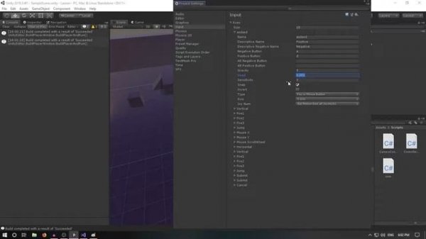Unity 18 Уроки - Inpute Manager и его настройка