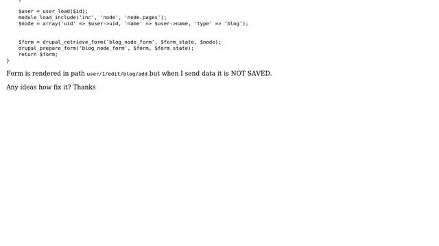 Drupal: Retrieve create node form. Why cant save send values? смотреть онлайн
