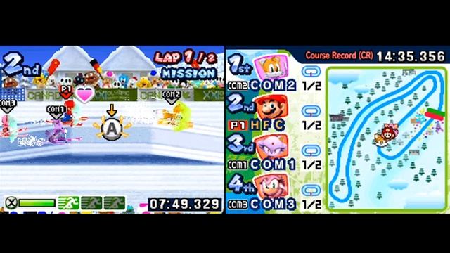 Mario & Sonic at the Olympic Winter Games (DS) [Part 1: Frostown] (No Commentary) смотреть онлайн