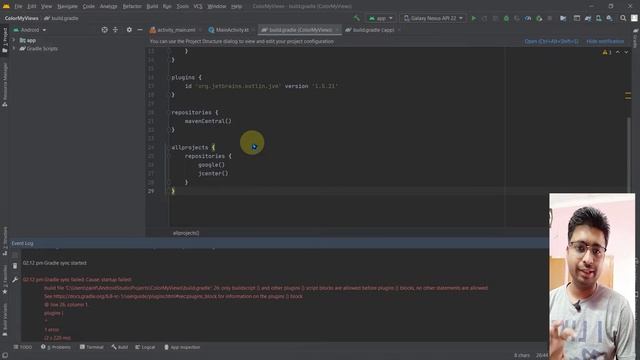 Class 26 - Fixing KOTLIN Gradle Sync Error | Android App Development Complete Course In Hindi смотреть онлайн