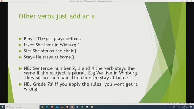 English | Gr 07 | Simple Present Tense & Simple Past Tense | FSDOE | FS IBP Online | 30042021 смотреть онлайн