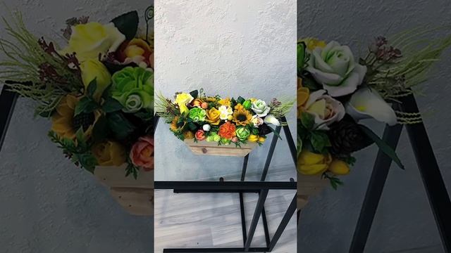 Цветочная композиция из мыла ?Мыловарение/Мыльная флористика/Мыло/Цветы из мыла/Сувенирное мыло смотреть онлайн