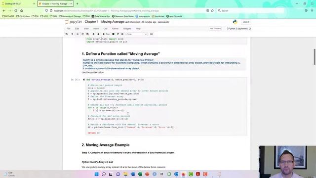 Moving Average Function via Python смотреть онлайн