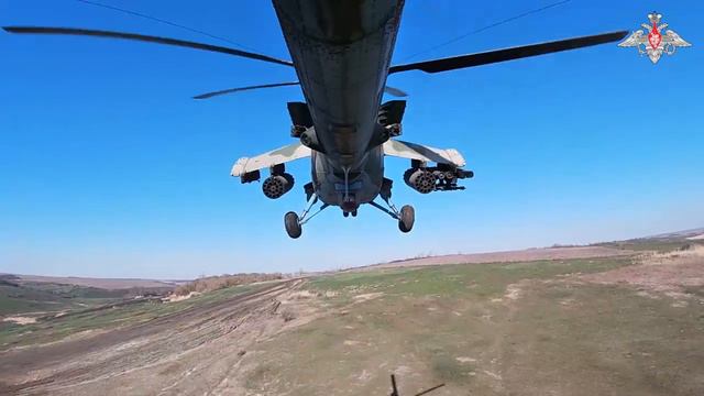 Боевая работа экипажа вертолета Ми-35М