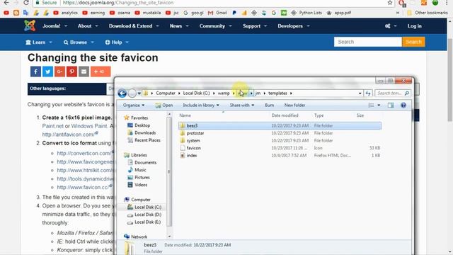 find joomla favicon location and change it(change joomla browser tab icon) смотреть онлайн