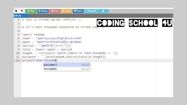 Python Project Auto Password Generator | How to make password generator in Python| Python Tutorials смотреть онлайн