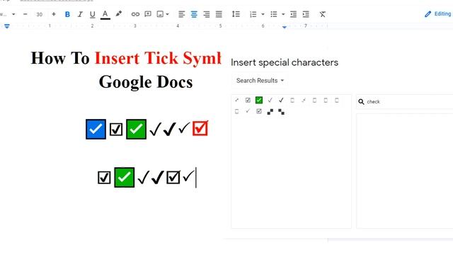 How To Insert Tick Symbol In Google Docs | Tutorial смотреть онлайн