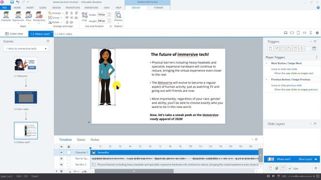 Creating Elearning: STORYLINE explainer 05 - Add text-to-speech narration and simple animation. смотреть онлайн