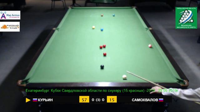 Екатеринбург. Кубок Свердловской области по снукеру (15 красных) - 2019. 29.06.2019г. смотреть онлайн