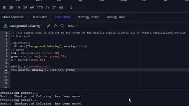 PineScript Заливка фона функцией fill в TradingView смотреть онлайн