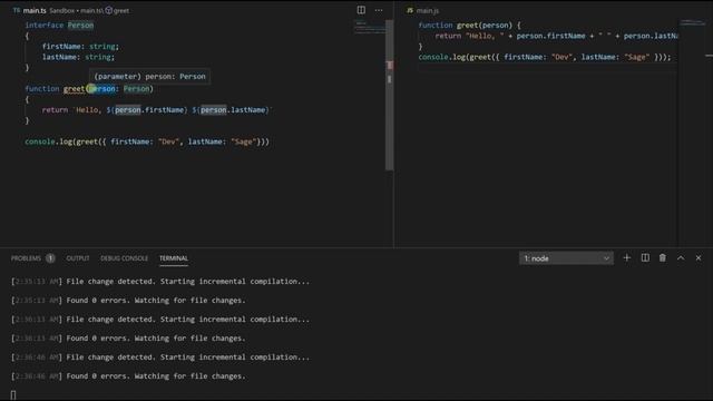 TypeScript Tutorial #4 - Interfaces смотреть онлайн