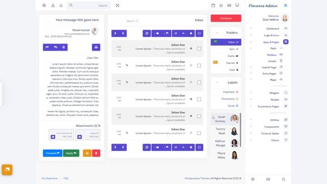 Most Attractive Dark Admin Panel Dashboard of Florence Bootstrap UI Kit смотреть онлайн