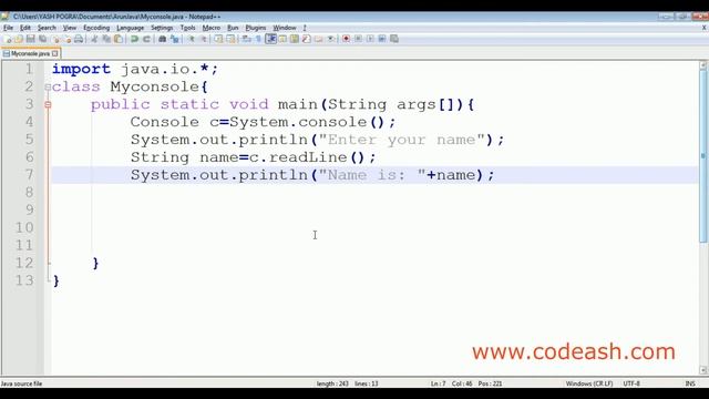 Java User Input | Which class is used for console input | Java Console Class смотреть онлайн