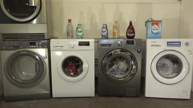 Wash Race - Hotpoint Smart vs. Logik vs. Samsung Ecobubble vs. Panasonic / Synthetics 60'c смотреть онлайн