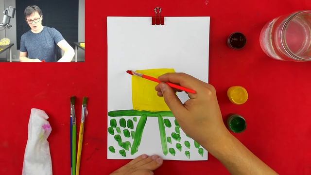 Как нарисовать ДОМИК - Гуашь Детский сад - Рисуем красками