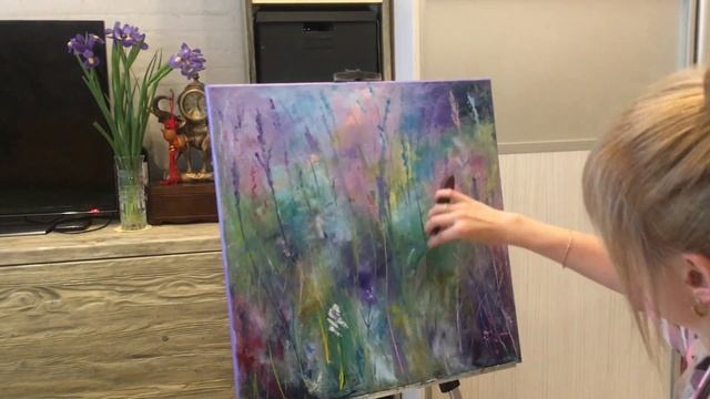 Картина маслом на Холсте. Рисуем Полевые Цветы. Oil painting. Wild flowers. Galina Glikman. смотреть онлайн