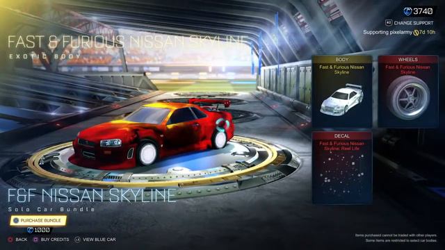 BUYING NISSAN SKYLINE IN ROCKET LEAGUE !!!!!