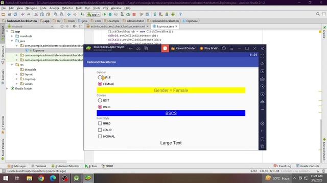 Radio Button and Checkbox at (Android Studio) смотреть онлайн