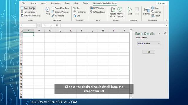 Network Tools For Excel - BASICDETAILS смотреть онлайн