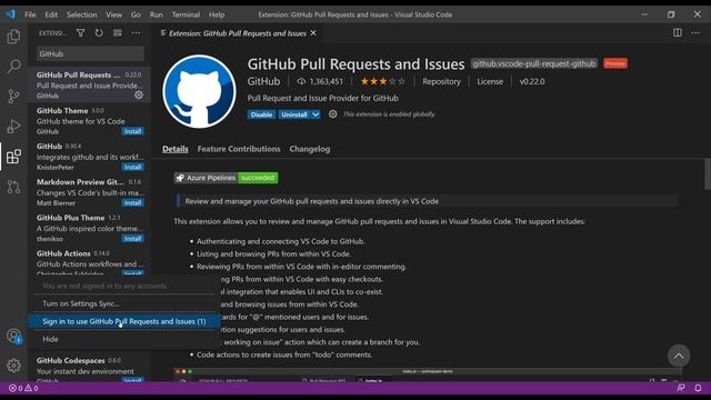 VS Code + GitHub: GitHub Pull Requests and Issues Plugin смотреть онлайн