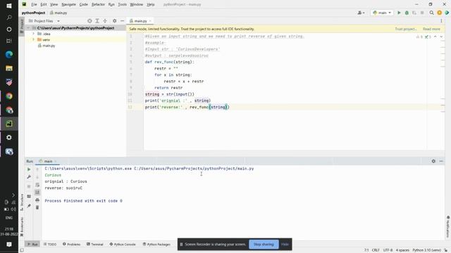 How to reverse a string using python? #python #pythonexamples #datastructures смотреть онлайн