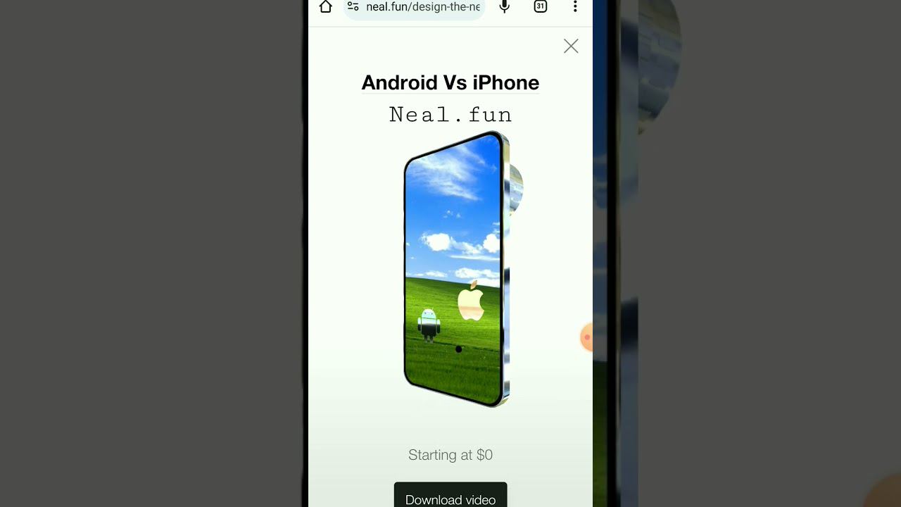Пипец, я создал iPhone через neal.fun, это iPhone смешан с андроидом и что это получилось #android смотреть онлайн