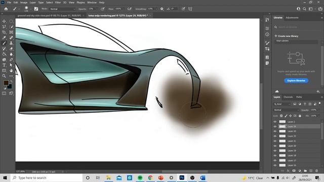 Painting a Lotus Evija in Photoshop : TIME-LAPSE смотреть онлайн