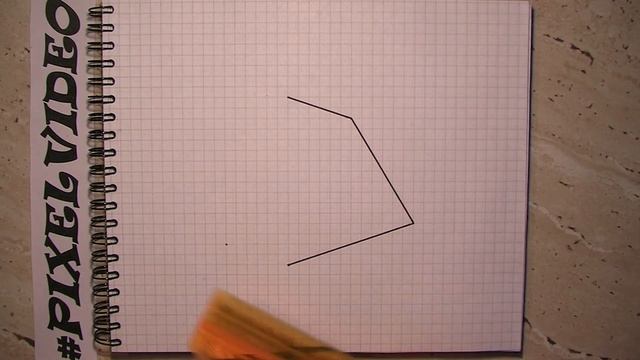 3d обман зрения иллюзия по клеточкам #pixelvideo