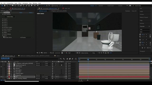 Realistic Bathroom scene inside Element3d with RtxOn and RtxOff смотреть онлайн