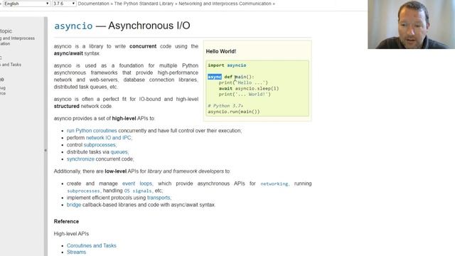 Python Basics Tutorial Keywords Async and Await with Sleep for Asynchronous Programming смотреть онлайн