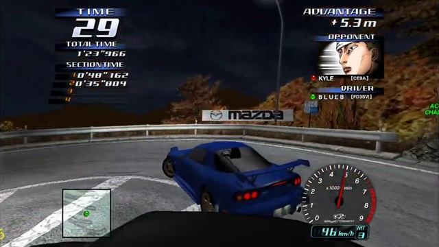 Initial D Arcade Stage 3 - Mazda RX7 Spirit R Legend Of The Street Walkthrough Pt 16(Flycast HD) смотреть онлайн